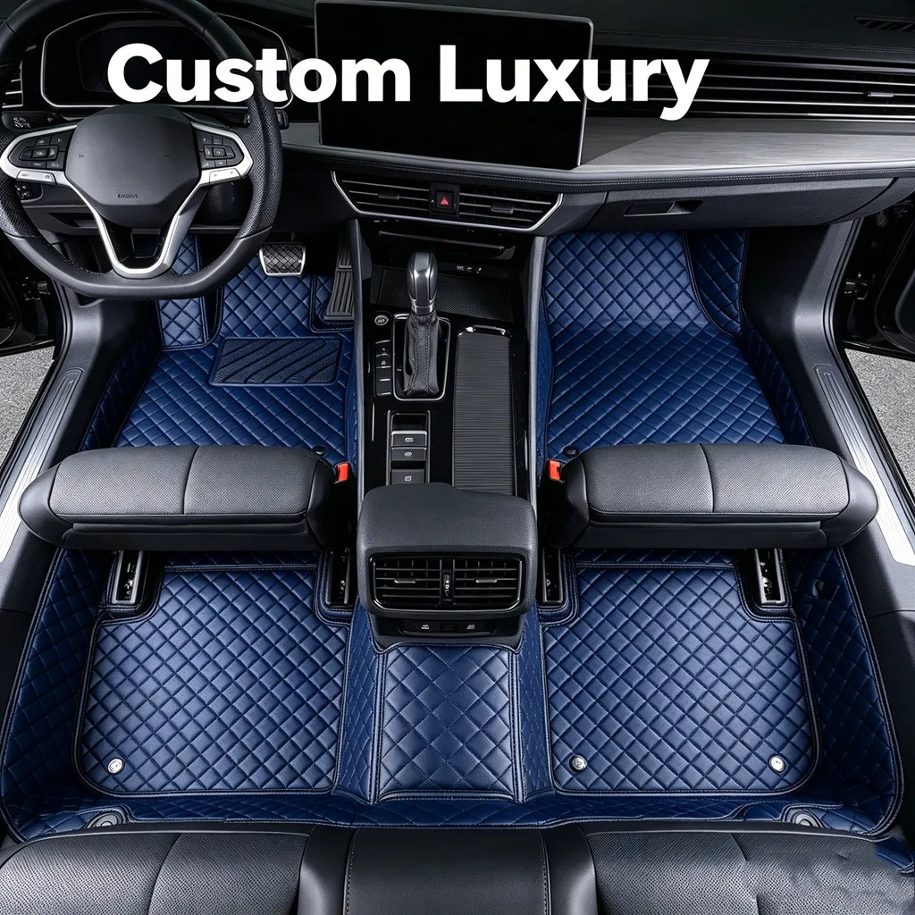 Tapis de sol personnalisés détachables pour Range Rover Autobiography Dynamic L405 5.0L 2014-2021 5 places, nettoyage rapide, surface floquée, base en caoutchouc imperméable, tapis auto