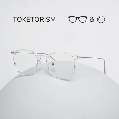 Toketorism Gafas graduadas con montura pequeña para mujer, gafas de lectura para miopía para hombre, gafas antiazules