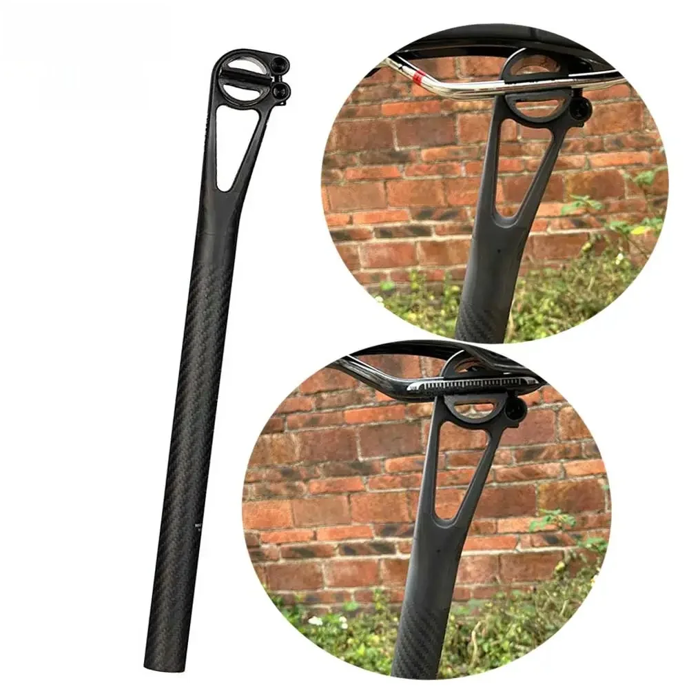 AliExpress ELITA ONE Elitaone Master Series Carbon Fiber Seat Post Setback 5mm MTB Road Bike Seatposts with 7x9mm Oval Rail Half Shell