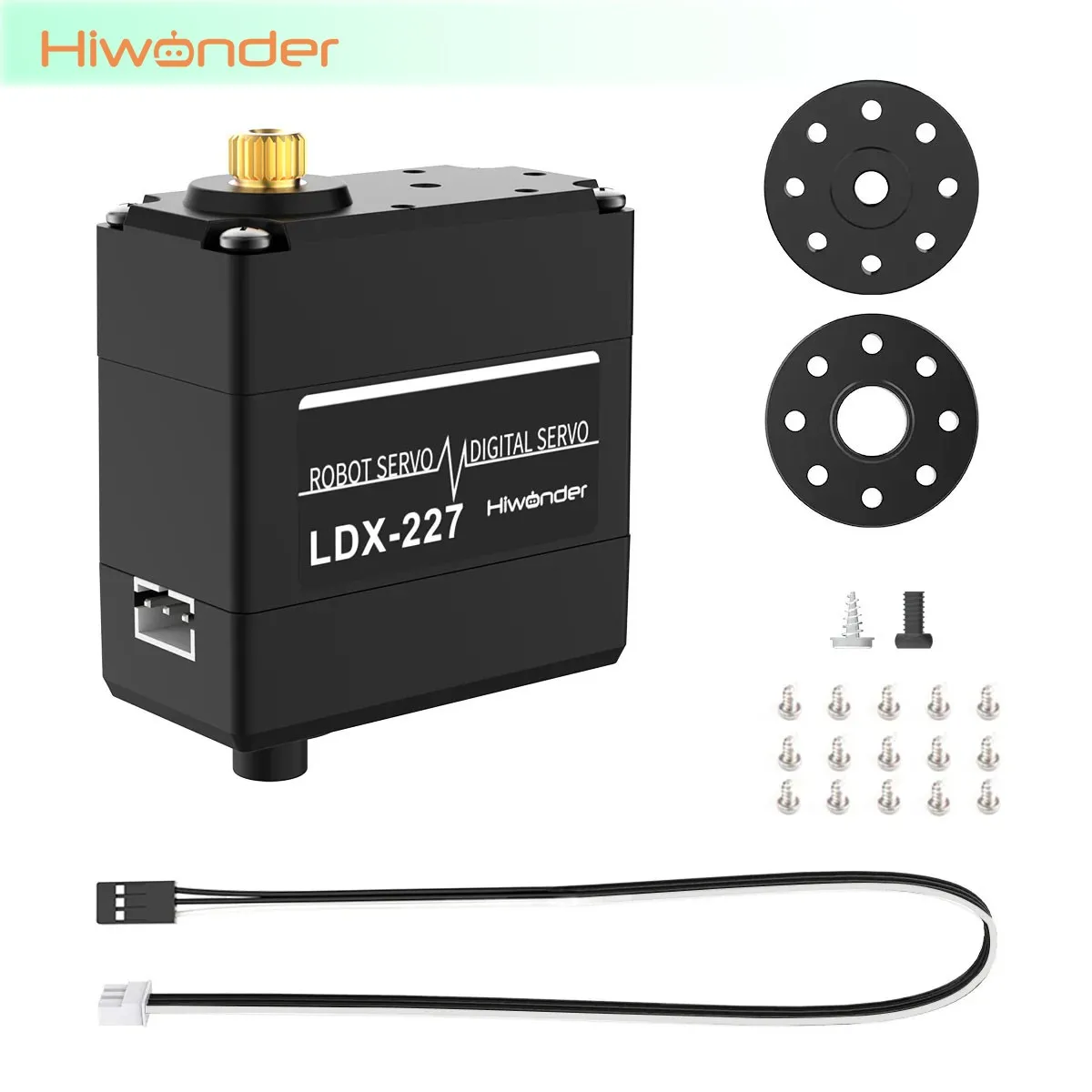 Hiwonder LDX-227 Dual-Shaft Digital Servo Metal Gear 270° 15KG/17KG Torque for Humanoid Robots