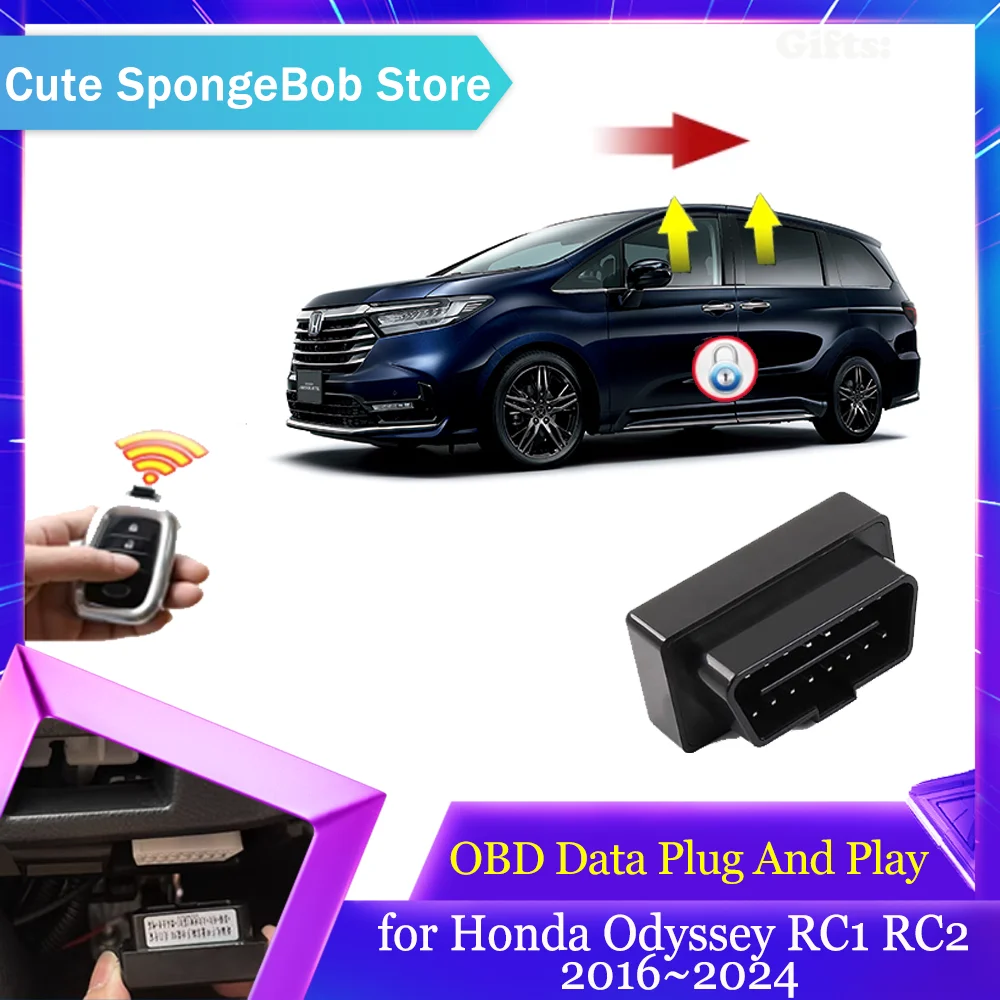 Car OBD Data Module for Honda Odyssey RC1 RC2 2016~2024 Window Folding Lifting Speed Lock Door Unlock Plug And Play Accessories