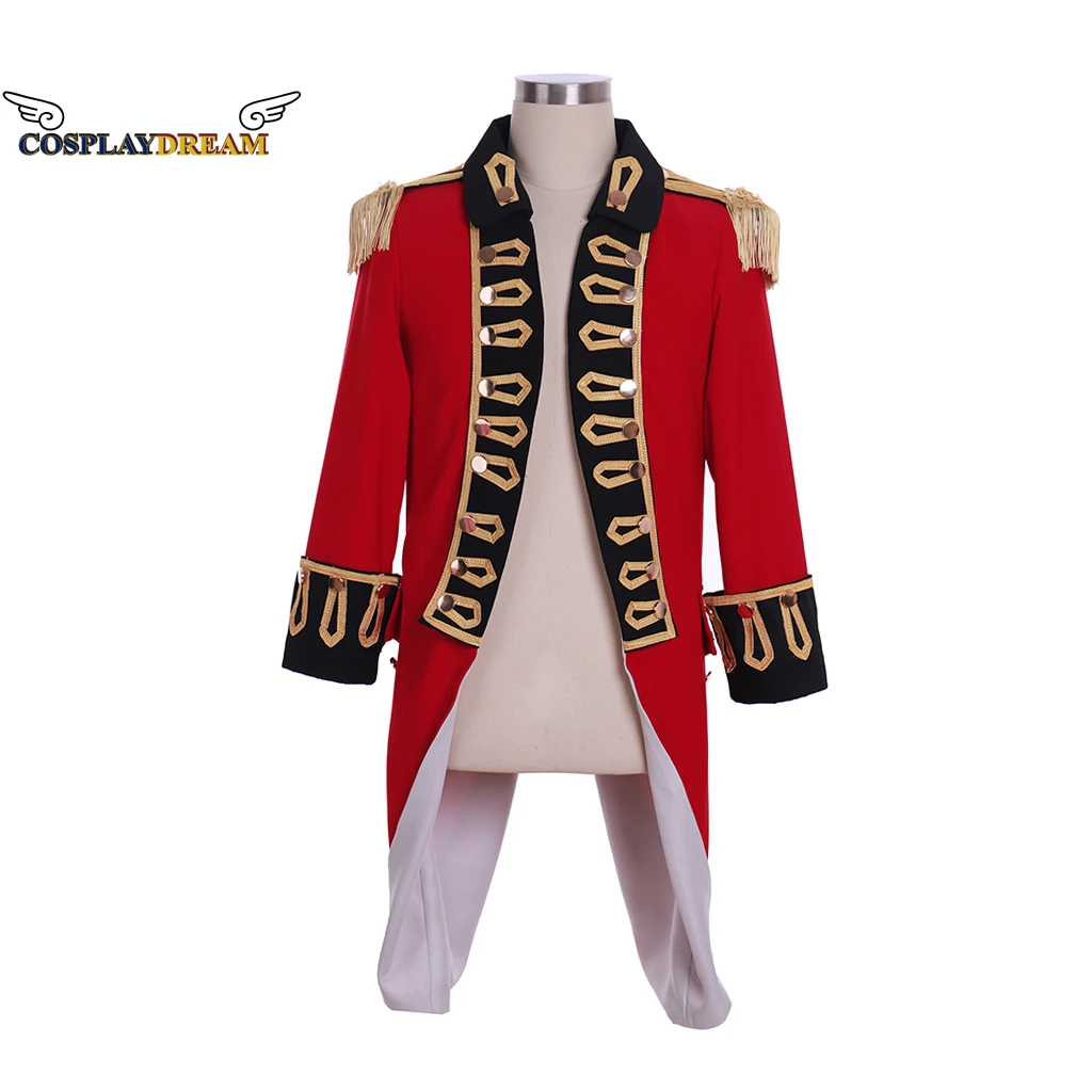 

Cosplay 18th Century Military Mens Costume Medieval Menswear Retro Aristocrat Suit Medieval Uniform Jacket George Washington