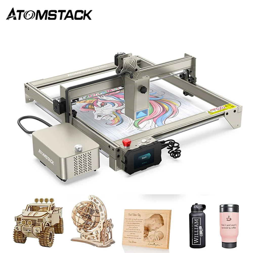 

ATOMSTACK S20 X20 PRO 130W 24W Output Laser Engraving Cutting Machine Dual Air Assist APP Control 150W CO₂ Laser Engraver Effect