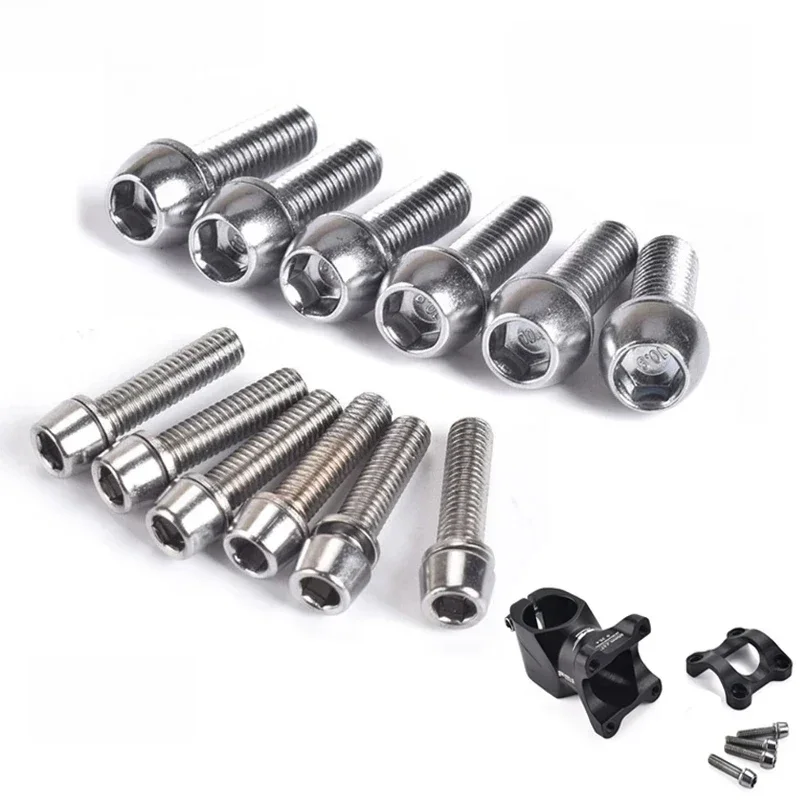 AliExpress Stainless Steel M5/M6 MTB Bike Handlebar Stem Screws Hexagon Bolt Screws for Bicycle Handlebar