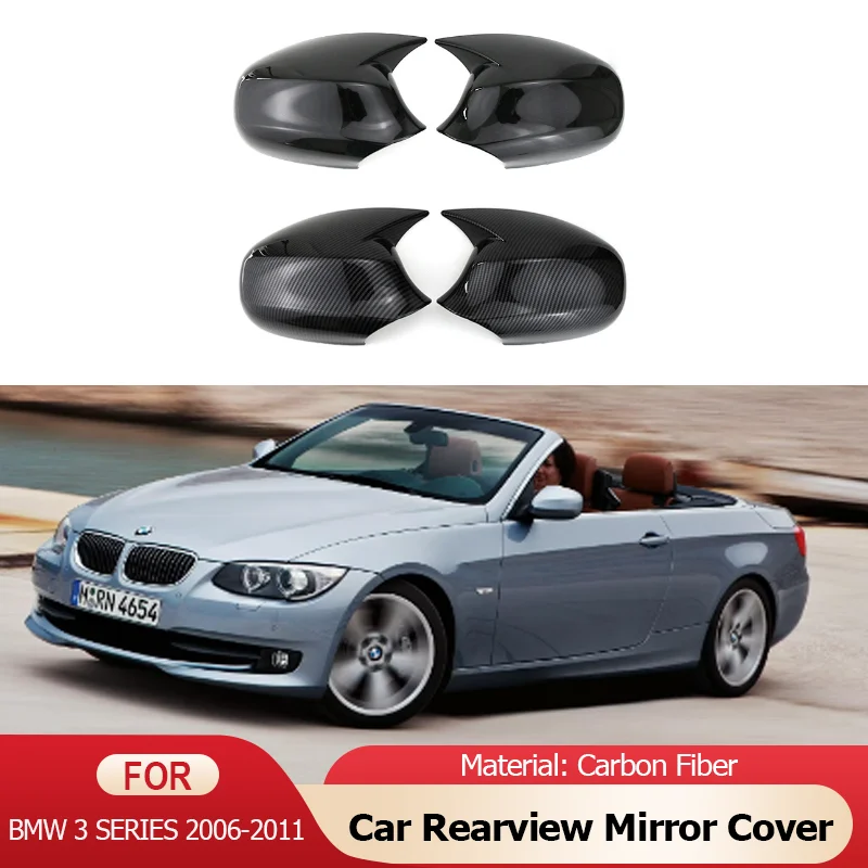 for BMW 3 Series E90 E92 E93 E81 E82 E87 2010 2006~2011 Carbon Fiber Exterior Side Car Rearview Mirror Cover Trim Accessories