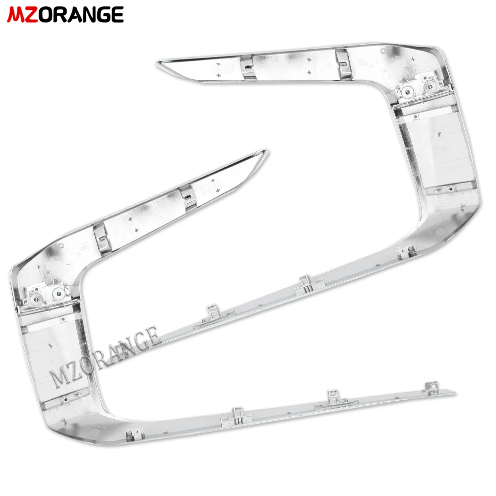 Front Bumper Strip Cover For Mitsubishi L200 Triton 2019 2020 2021 2022 Lower Lip Protector Silver Down Moulding Trim Body Kit