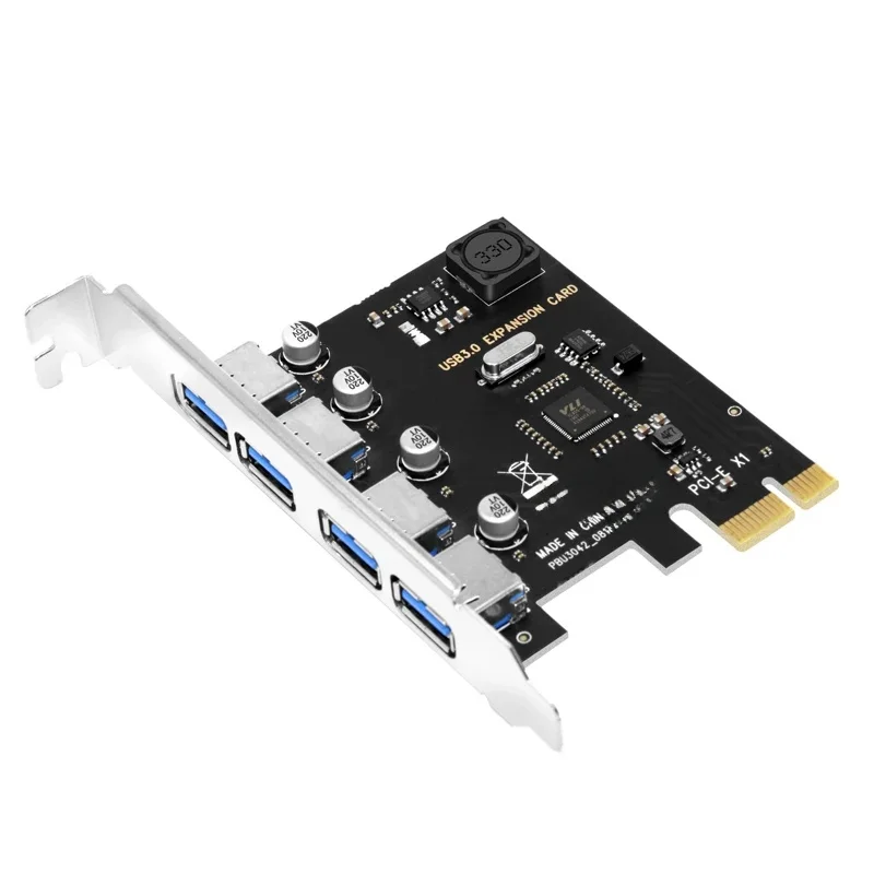 4-portowa karta rozszerzeń USB 3.0 PCI-E PCI Express PCIe USB 3.0 HUB Adapter 4-portowy kontroler USB3.0 USB 3 0 PCI e PCIe Express 1X — zdjęcie produktu 7
