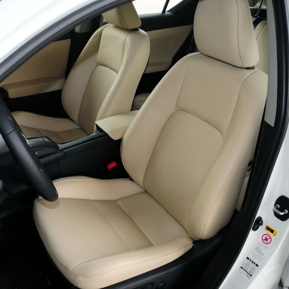 Voor Lexus CT 200 h 2011 2012 2013 2014 2015 2016 2017 2018 2019 2020 2021 Kunstleer Custom Auto Stoelhoezen voor 2 Voorstoelen - afbeelding 2