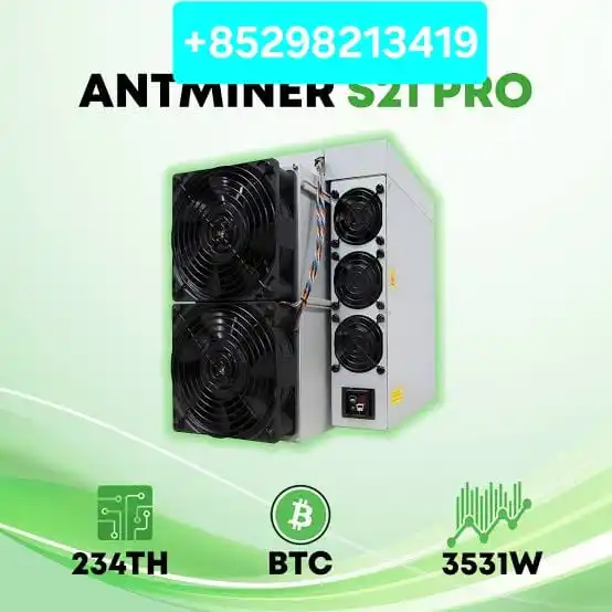 

NEW Bitmain Antminer S21 Pro 234T 3510W 15J/T BTC Bitcoin Miner ASIC Crypto Miner