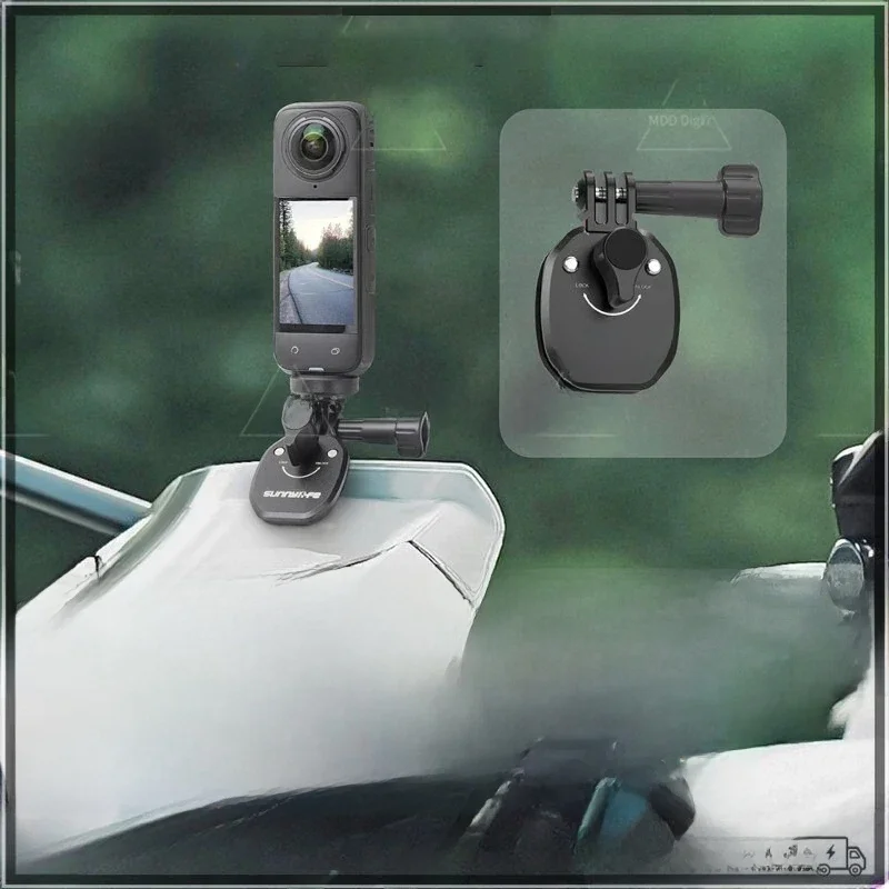 Klips do przedniej szyby motocykla do Insta360 X4 Ace Pro 2 DJI Action 5 PRO Telefon GoPro 13 12 Kamera akcji Klips do montażu ze stopu aluminium — zdjęcie produktu 7