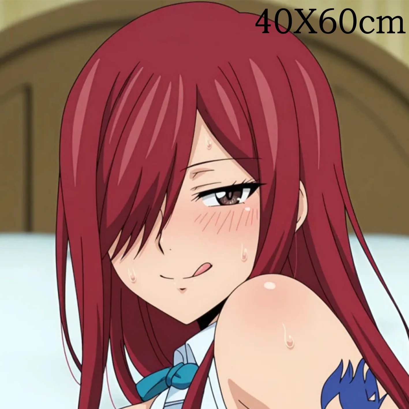 Dakimakura Anime Erza Scarlet Pillow Cover Sofa Cushion Double-side Print Throw Pillow Case 40X60cm