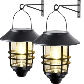 Hanging Solar Wall Lamp Outdoor Waterproof Solar Garden Lamp Courtyard Night Light Solar Rechargeable Night Lamp Camping Light