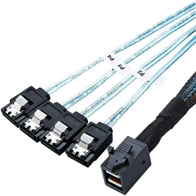 Adapter kabla HD Mini SAS 12G SFF-8643 na SATA, wewnętrzny kontroler płyty głównej SFF 8643 na 4 konwerter dysku twardego SATA — zdjęcie produktu 6