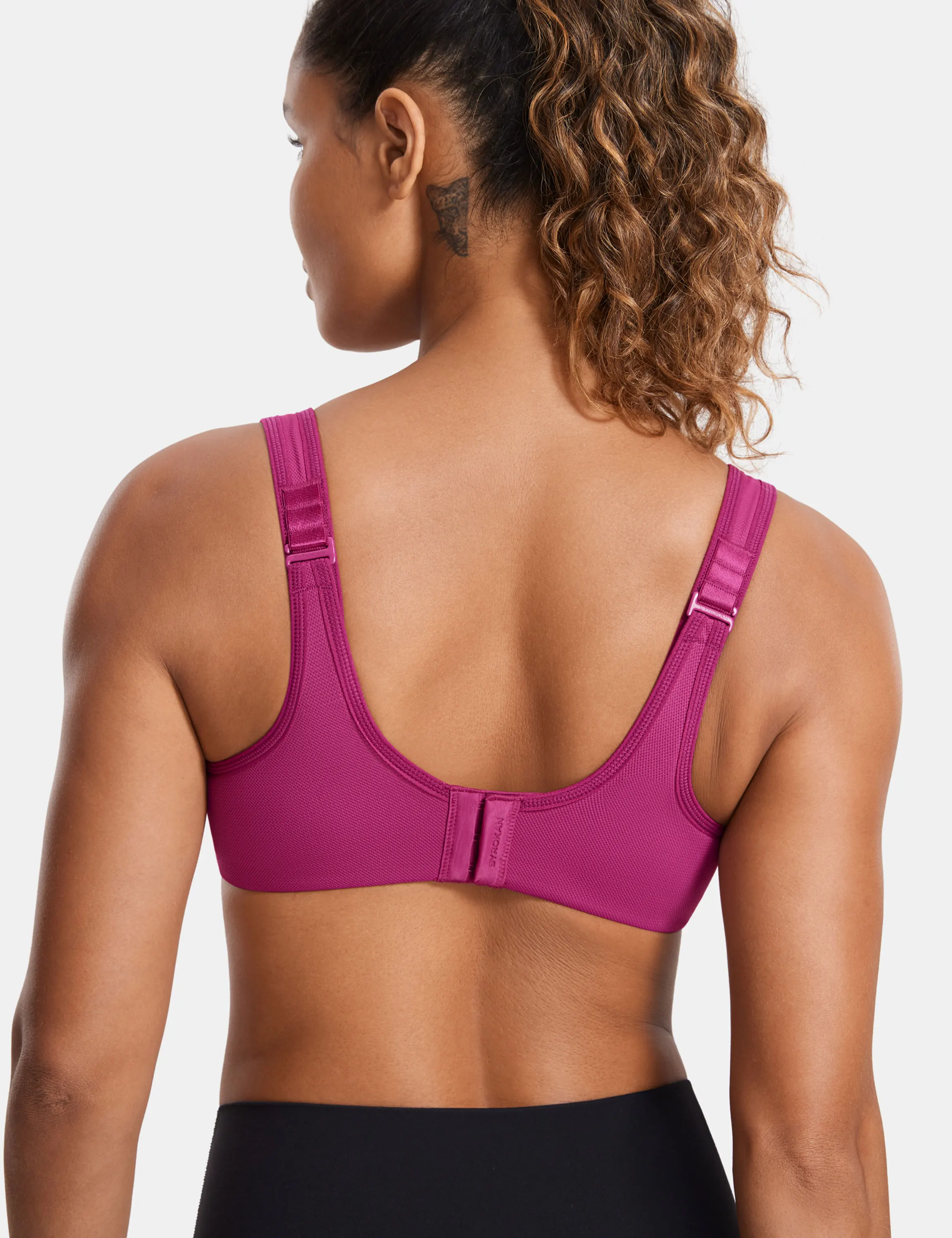 SYROKAN Women\'s Underwire Firm Support Contour High Impact Sports Bra