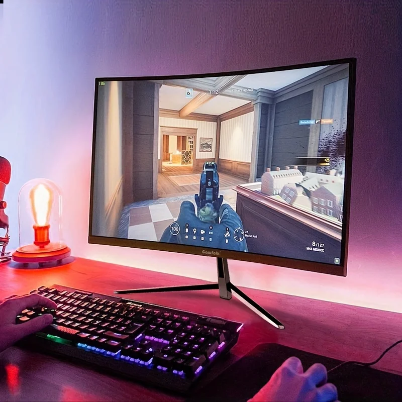 Gawfolk Novo evento de abertura de loja Monitor de jogos de 27 polegadas, monitor de computador 180 Hz, monitor de PC FHD 1080P,