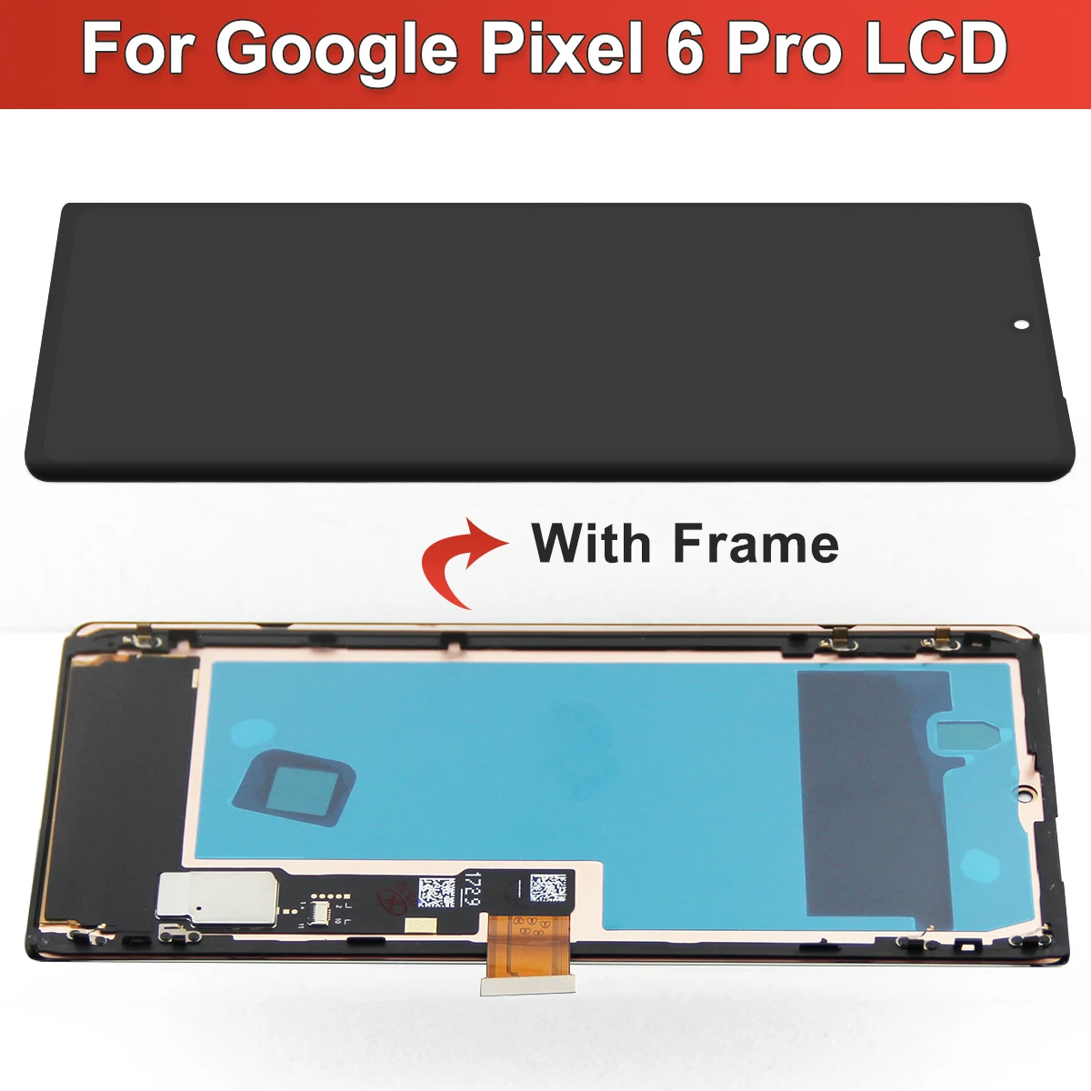 6.7\'\' AMOLED For Google Pixel 6 Pro GLUOG G8VOU LCD Display Touch Screen Digitizer Assembly Replacement