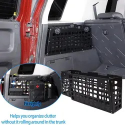 For Toyora FJ Cruiser 2007-2021 Black Alloy Modification Trunk Storage Basket Left Side Multifunction Storage Box Car Accessory