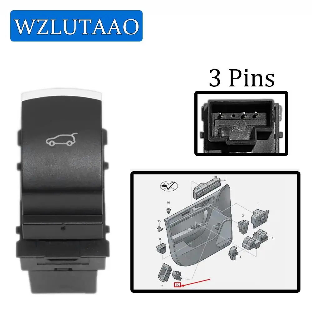 

Trunk Hatch Lid Release Button Switch For VW Touareg 2011-2018 7P6959831 7P6959831A 7P6 959 831 A 7P6 959 831