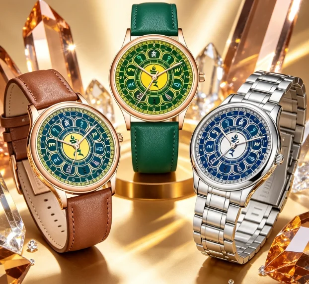 Vintage Watch Crystal - 빈티지 중국풍 남성용 방수 쿼츠 시계