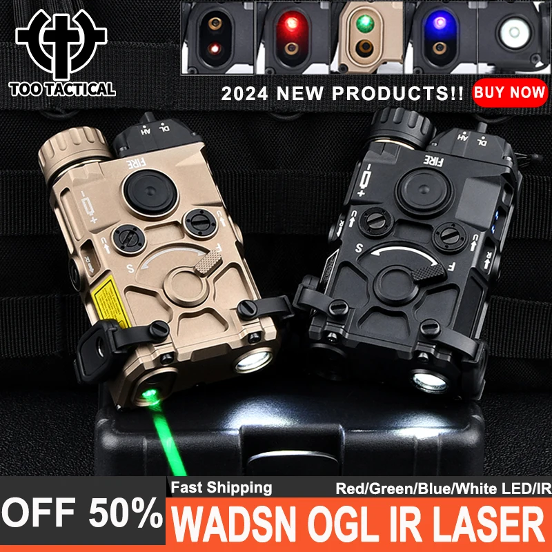 WADSN Tactical Metal OGL Full function Laser Ogl Red Green Blue Dot IR Sight Indicator Hunting Weapon LED Strobe Scout Light