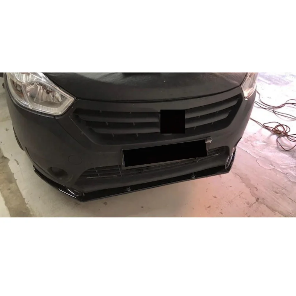 For Dacia Dokker Front Bumper Lip Body Kit Spoiler Splitter Diffuser 3pcs High Quality ABS Plastic Professional