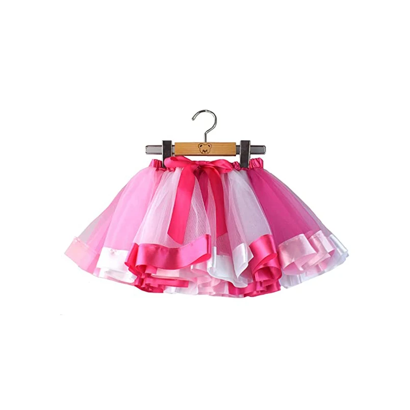 Women Girls Rainbow Tutu Skirt Adult Kids Mini Skirt for Party Birthday Halloween Mesh Ballet Tutu Dress Up Shorts