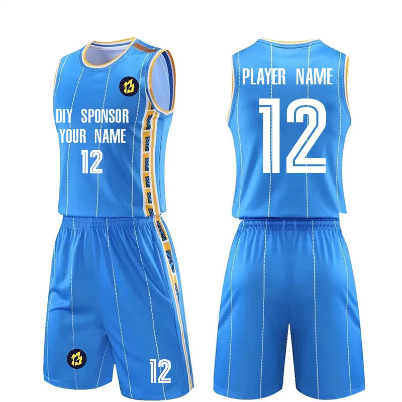 Custom Set Men Basketball Jerseys Sports Sweat Breathable Wicking Tanktop And Shorts Match Training Season High Quality 23 24