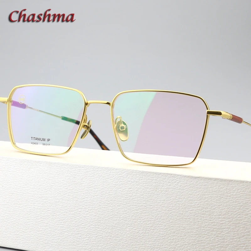 Chashma Prescription Glasses Men Optical Eyewear Pure Titanium Rosewood Light Fashion Eyeglasses Frames for Recipe Spectales