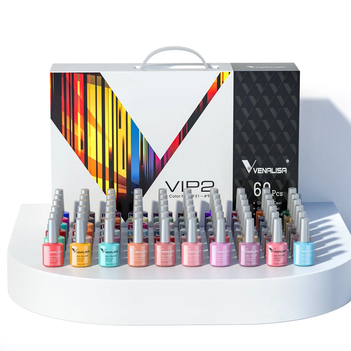 7.5Ml Venalisa Gel Nagellak Set VIP4 Hema Gratis Nailmanicure Soak Off Base Nowipe Topcoat Uv Led Nail Gel vernis Kit - afbeelding 1