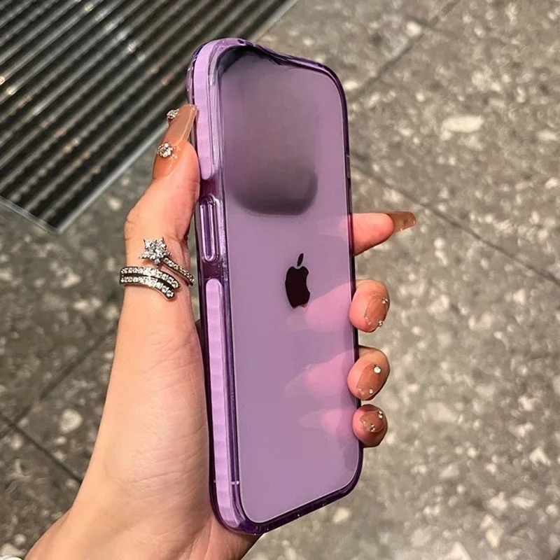 Capa transparente à prova de choque para iPhone, capa TPU macia clara, luxo, 15, 14, 13, 12, 11 Pro