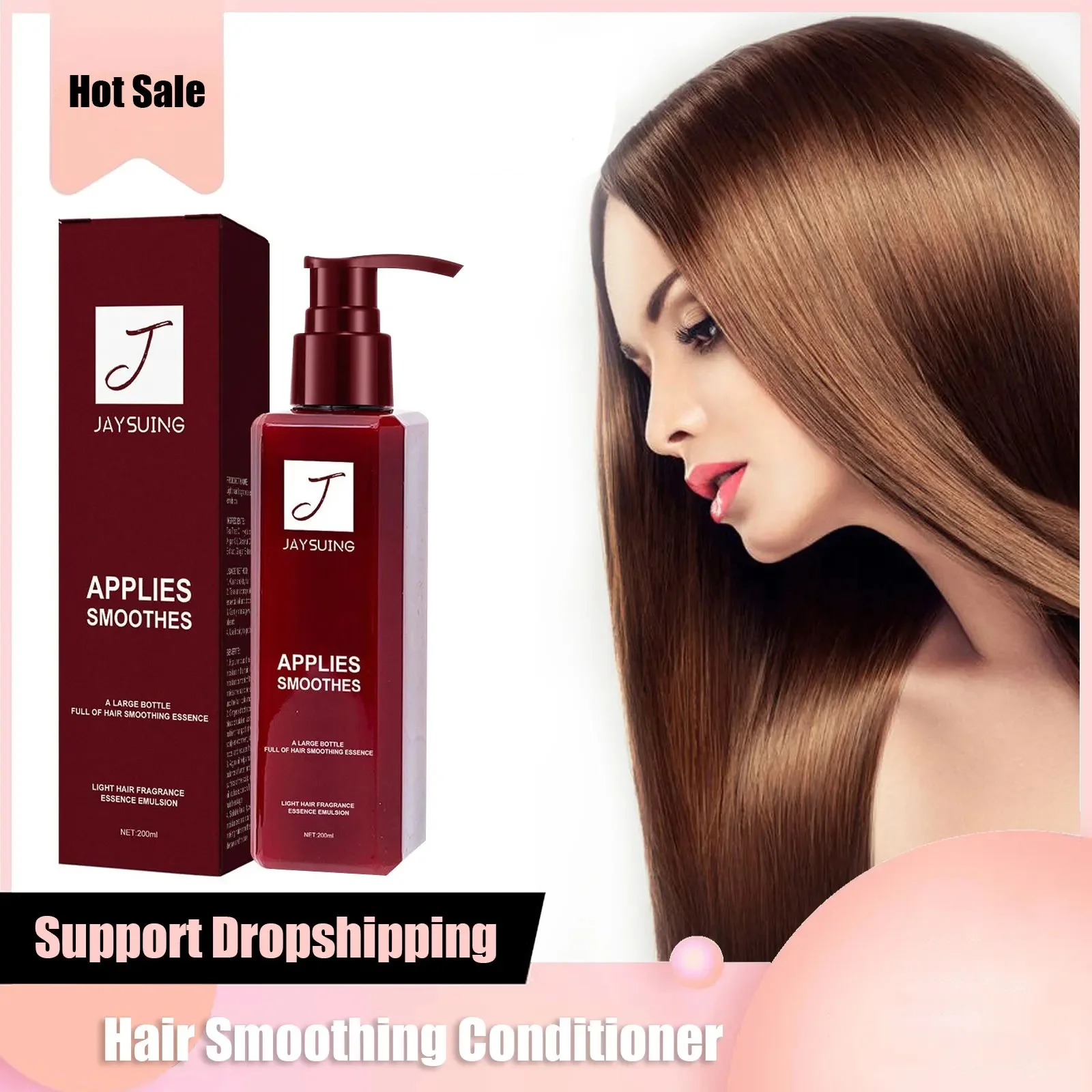 

Hair Smoothing Conditioner Soft Keratin Straightening Repair Curly Dry Damaged Hair Nourishing Light Fragrance Hair Care Essence