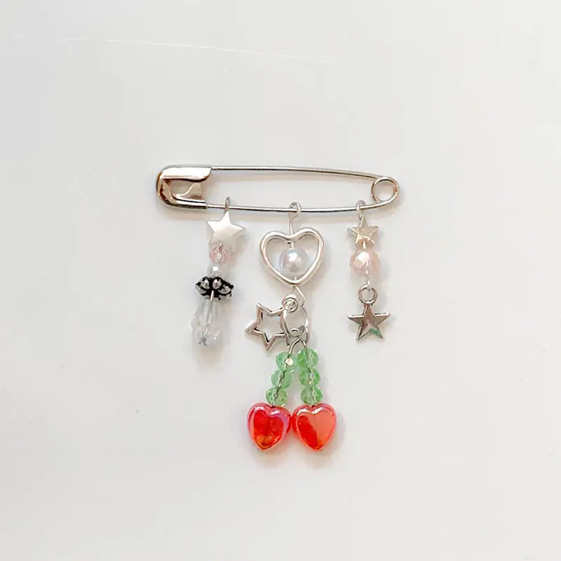 Handmade Star Tooth Y2K Pin Brooch, Independence, Bow, Fish, Fairy Tale Brooch