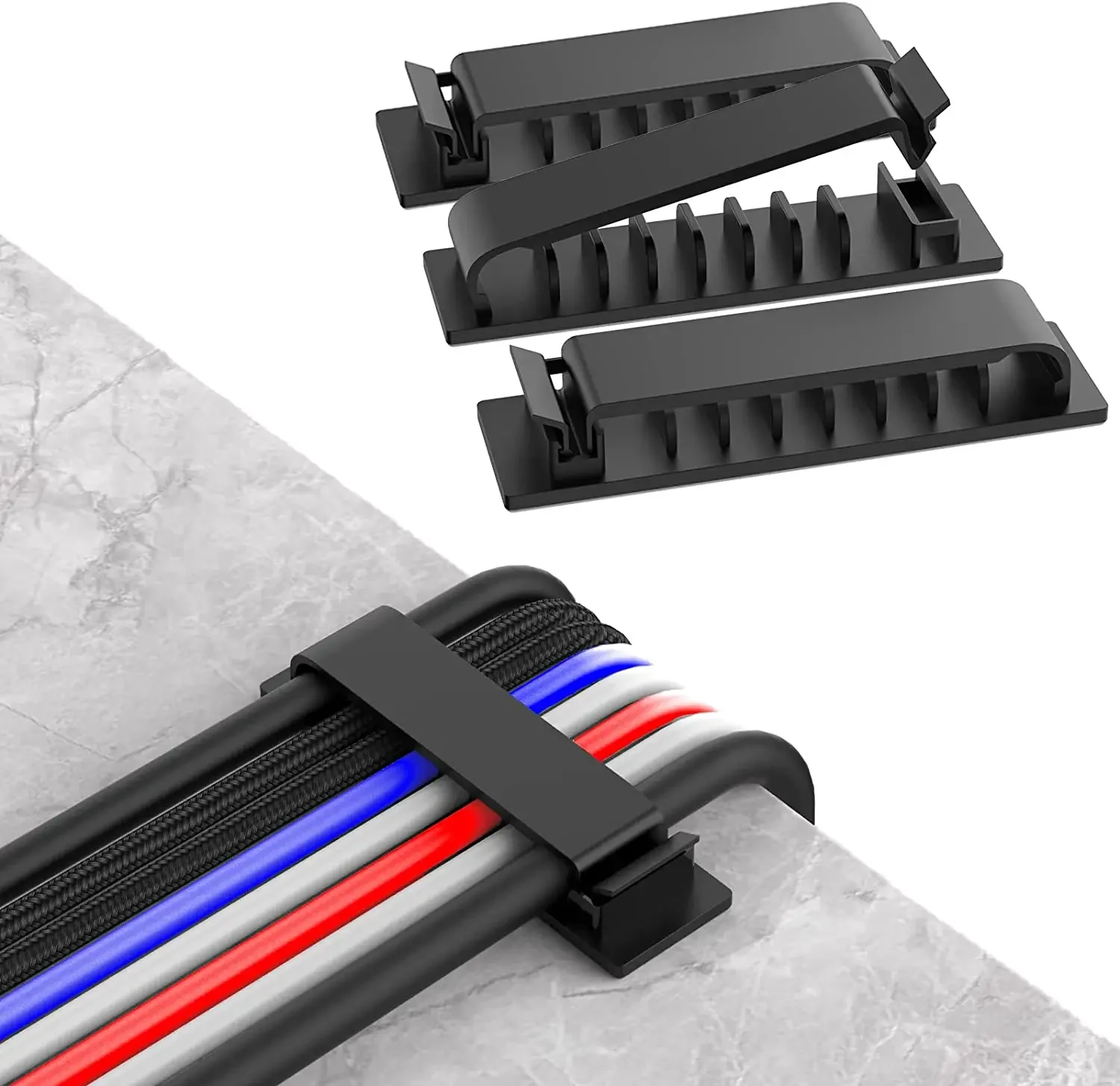 Kabelorganizer Snoerbeheer Draadhouder Flexibele USB-kabelhaspel Netjes siliconen clips voor muistoetsenbord Oortelefoonbeschermer - afbeelding 2