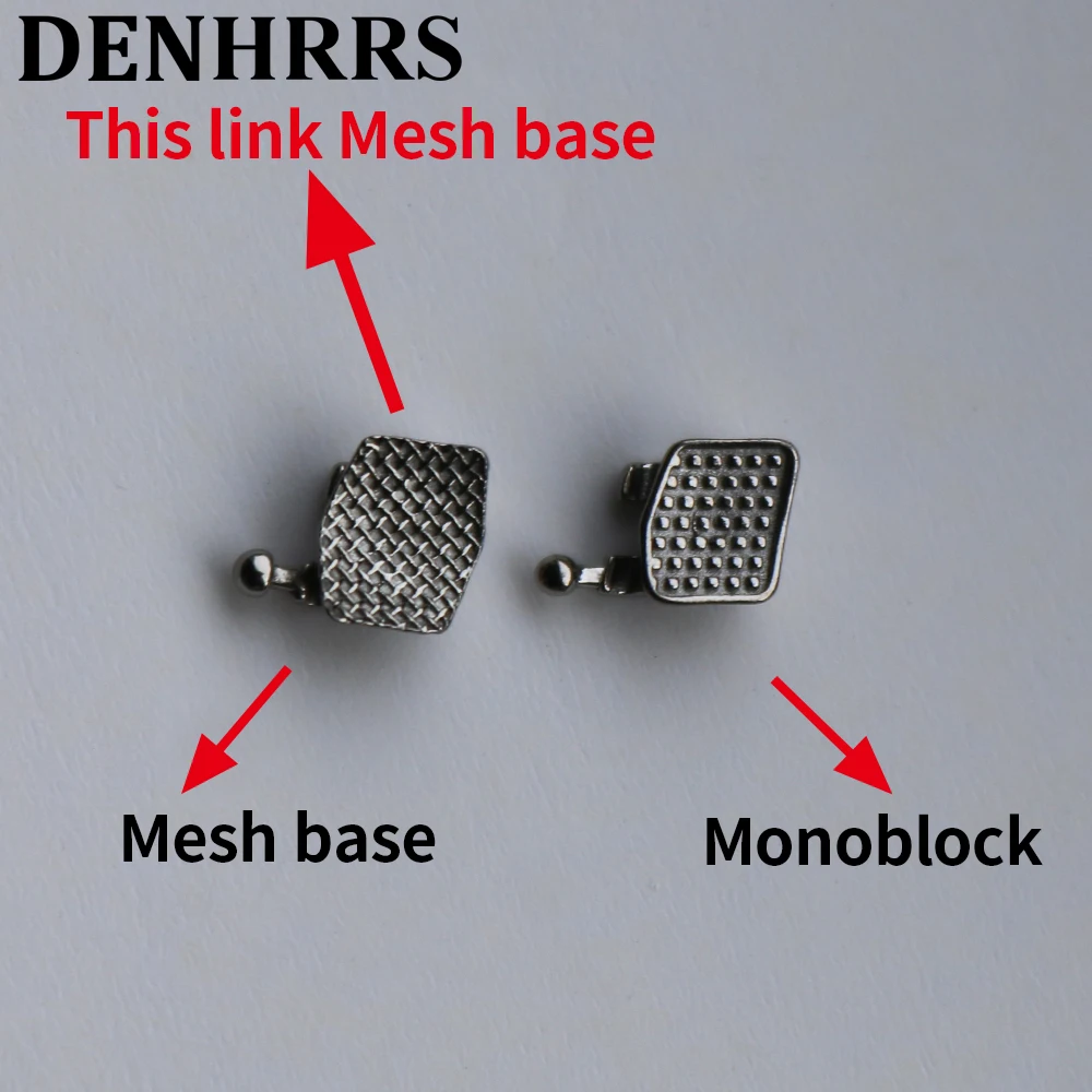 Roth Meshbase 022 Orthodontic Brace, Invite ket, 345 Crochets, Standard Mini, 1Pack, 20Pcs