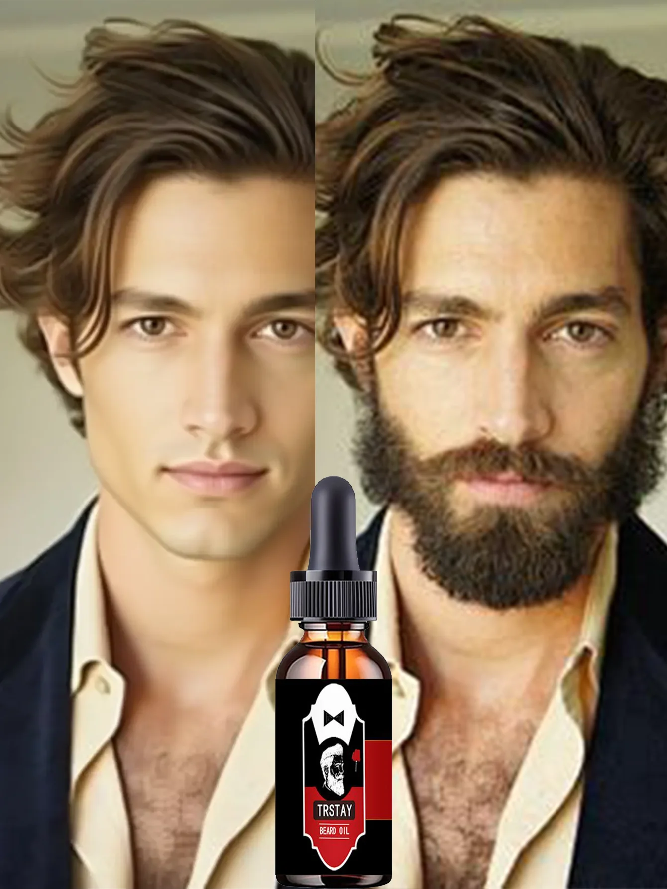 Dry repair beard essence nourishes strengthens prevents bifurcation rashness smooth shiny masculine beard care for men with dry