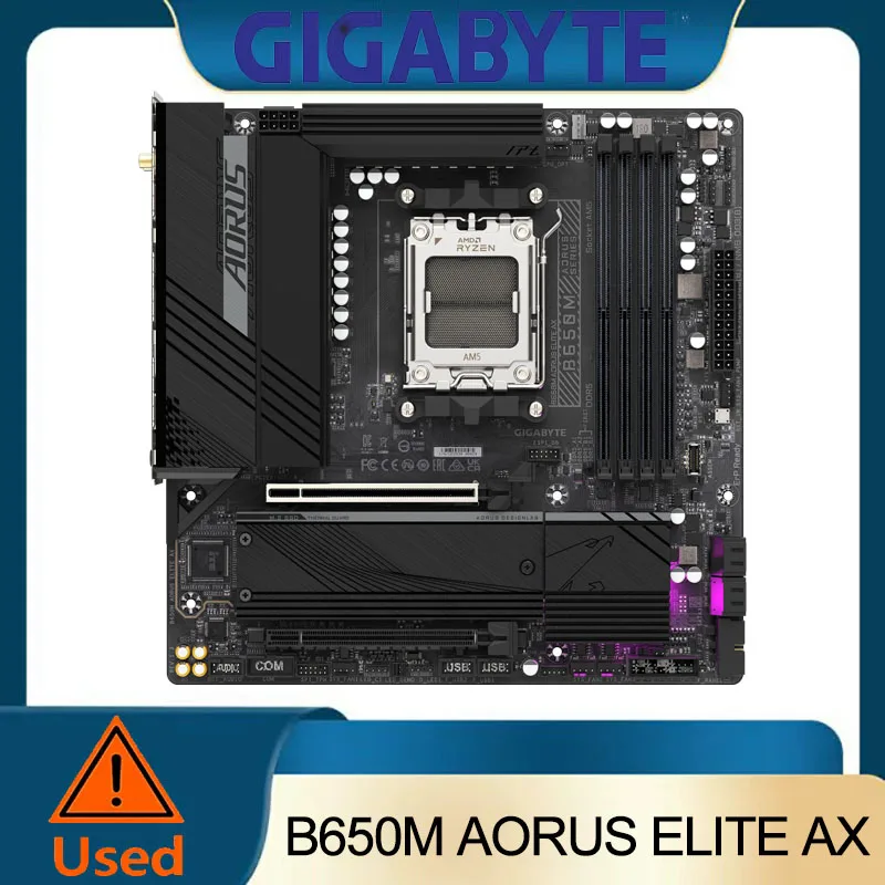 

Gigabyte B650M AORUS ELITE AX, Socket AM5, ATX, Supports 4xDDR5, Bluetooth Motherboard