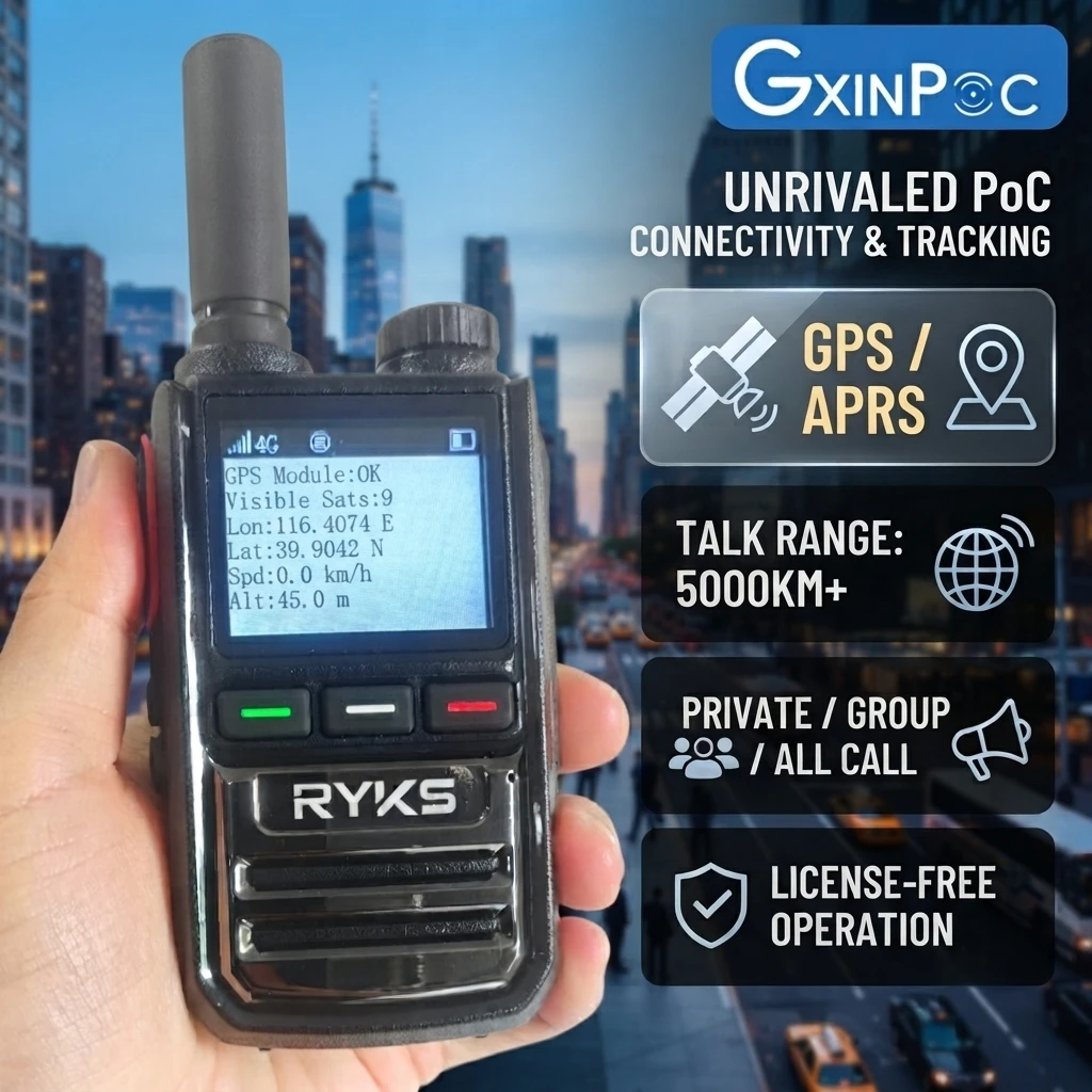 Global Walkie Talkies With Gps Aprs 5000Km Distance Mini 4G Poc Network Radio Single Call Group Call No License Required