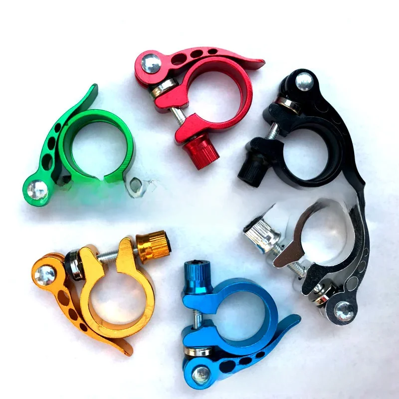 AliExpress NONE 25.4/28.6/31.8/34.9mm Mountain Bike Seatpost Clamp Quick Release Saddle Tube Clamp Aluminum Alloy Road Bike Accessories