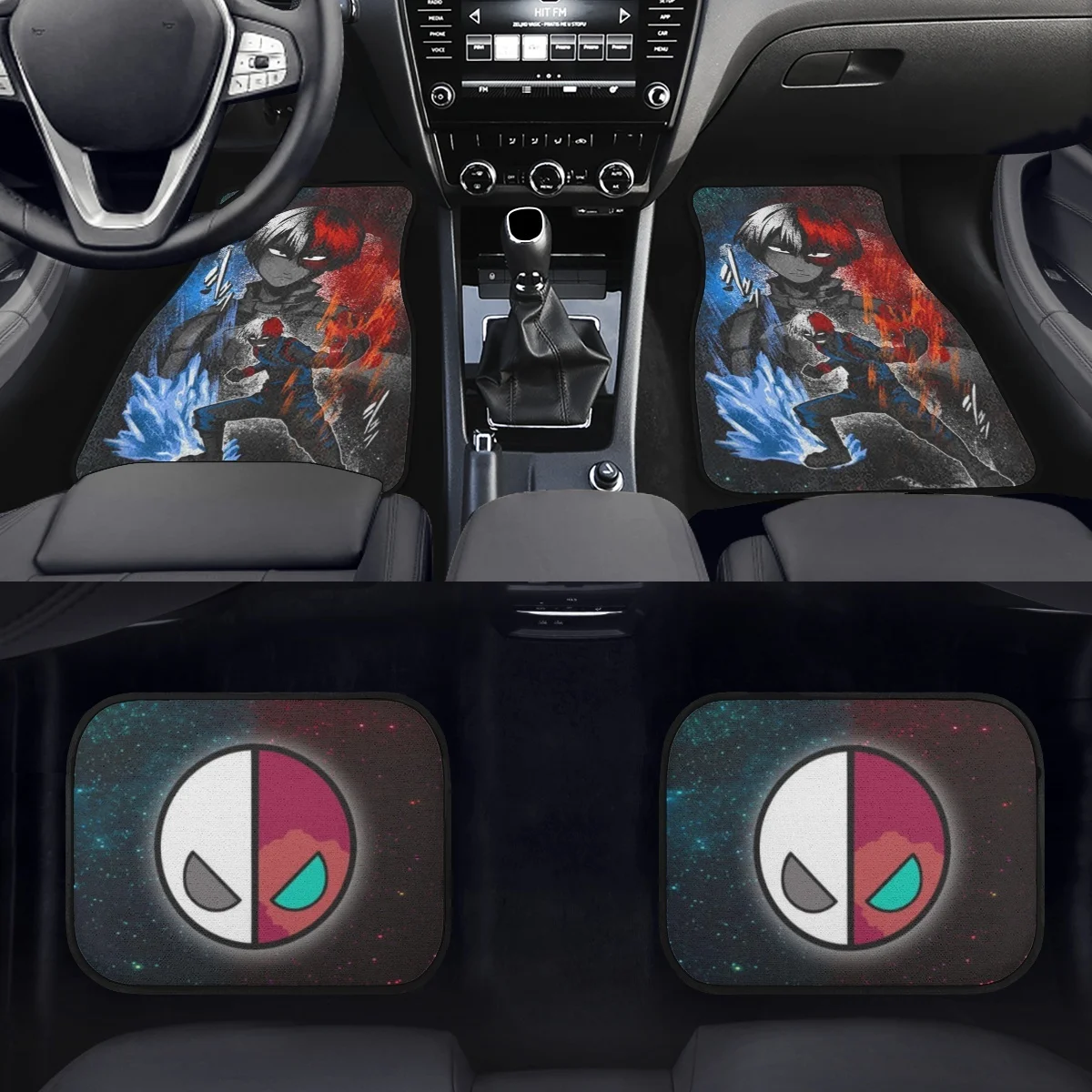 2023 Car Floor Carpet Set of 4 Piece Auto Interior Floor Mats My Hero Academia Durable Front and Rear Carpets for Truck Sedan