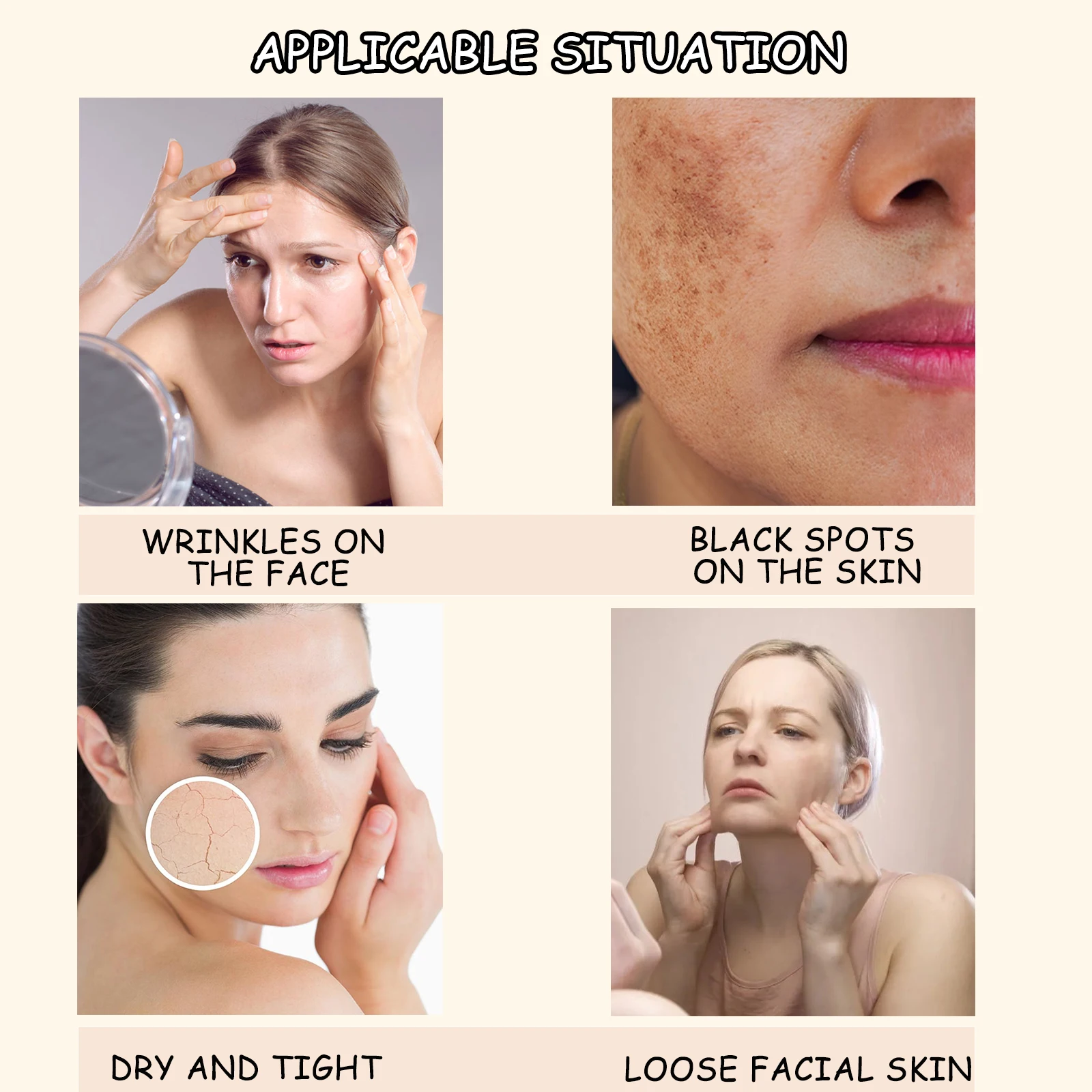 مصل الوجه يبطئ الشيخوخة الجلدية يقلل من خطوط الوجه والتجاعيد ويزيد من مرونة البشرة وترطيبها والعناية بالجوهر المغذي