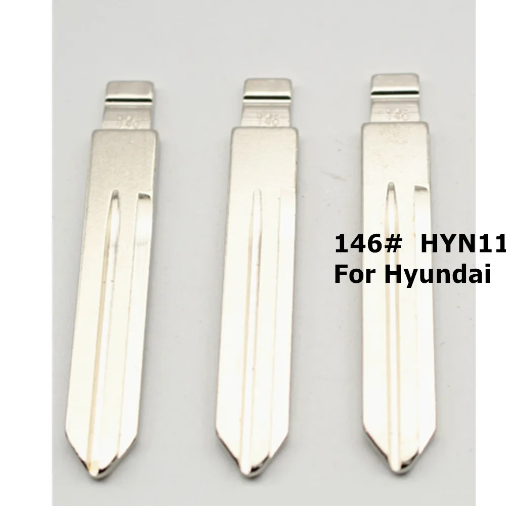 10pcs HYN11 Metal Blank Uncut Flip KD VVDI Remote Key Blade #146 For Hyundai MISTRA Auto Replacement Parts