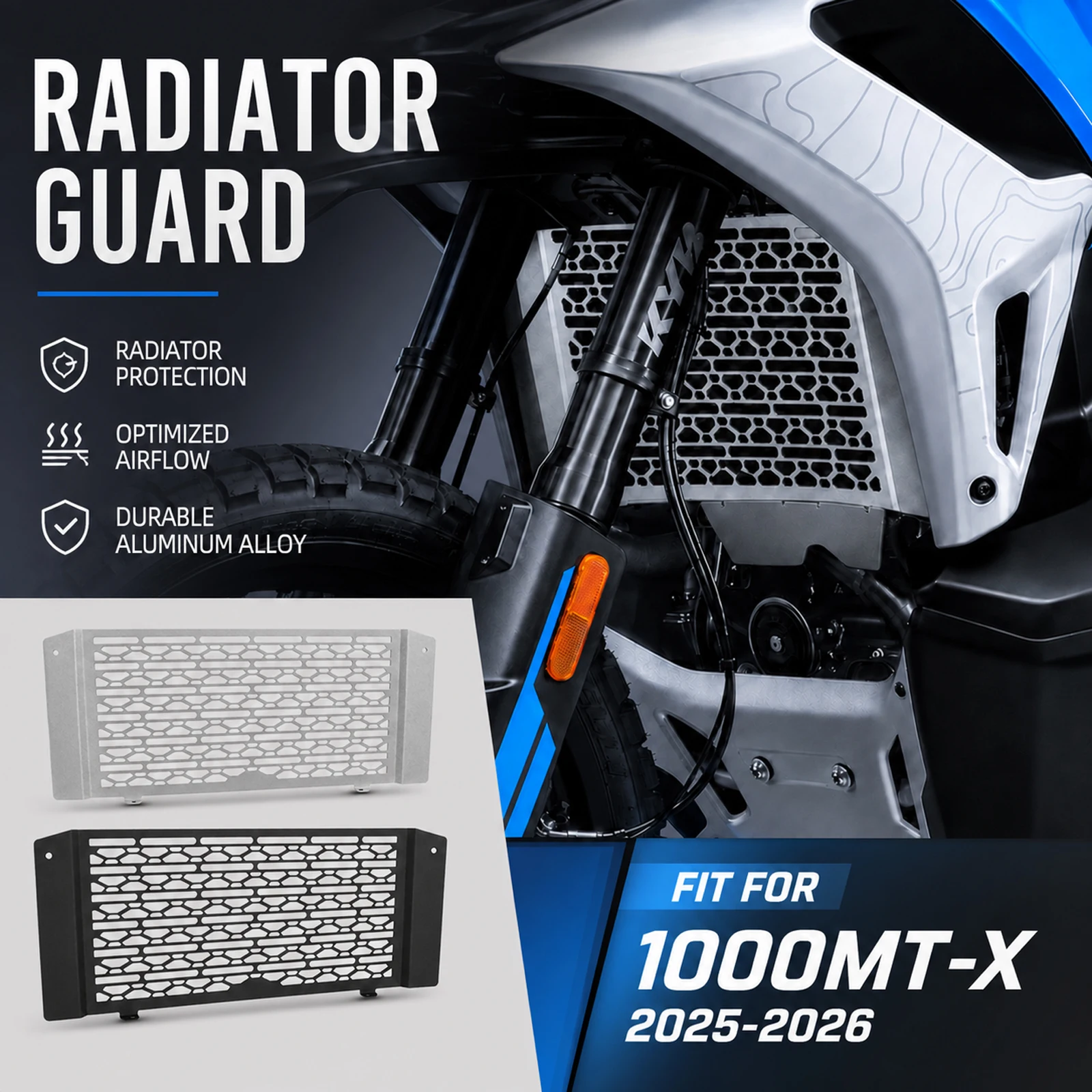 Dla CFMOTO CF MOTO 1000MT-X 1000 MTX MTX1000 2025 2026 2027 Osłona chłodnicy motocykla 1000MTX Ochraniacz chłodnicy