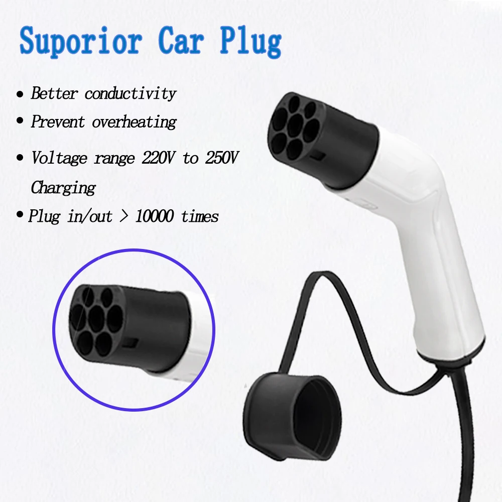 Electrical car 16A Type2 plug to schuko socket EV charging adapter Car Charging Stations 4 meters