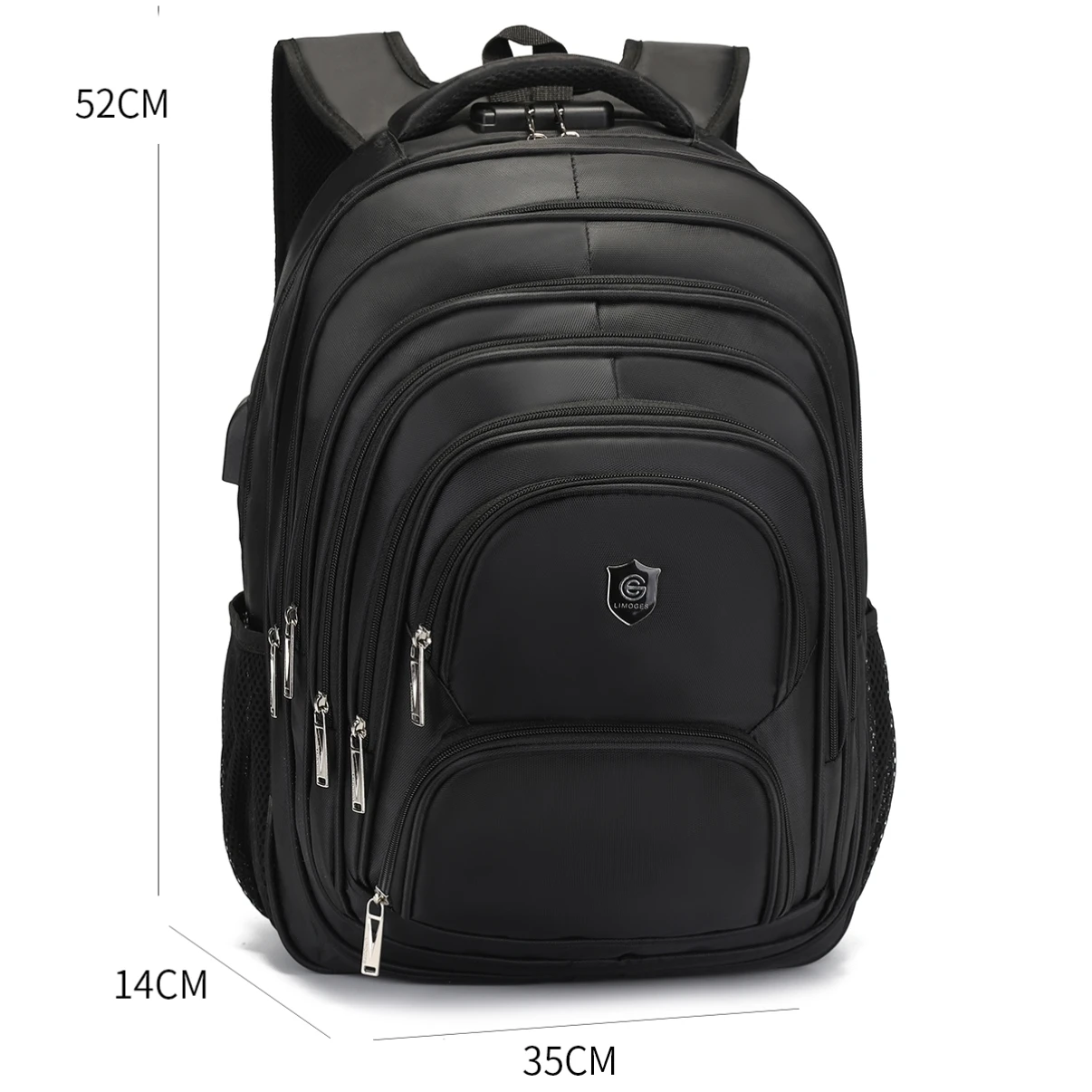 Mochila De Hombre Con Seguridad De Impermeable Antirrobo Mochila Puerto Usb Para Laptop Mochilas De Viaje Mochilas De Hombre De Gran Capacidada