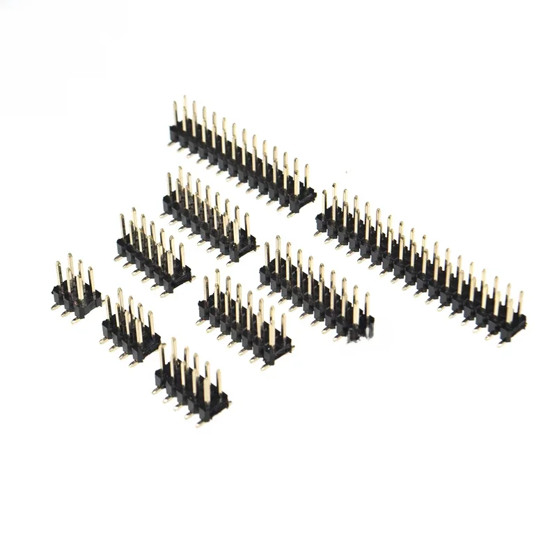 10PCS SMD SMT 2*2/3/4/5/6/7/8/9/10/12/16/20/40/ PIN dwurzędowy męski PIN HEADER 2.54MM PITCH Strip Connector 2X/6/8/10/20 — zdjęcie 2