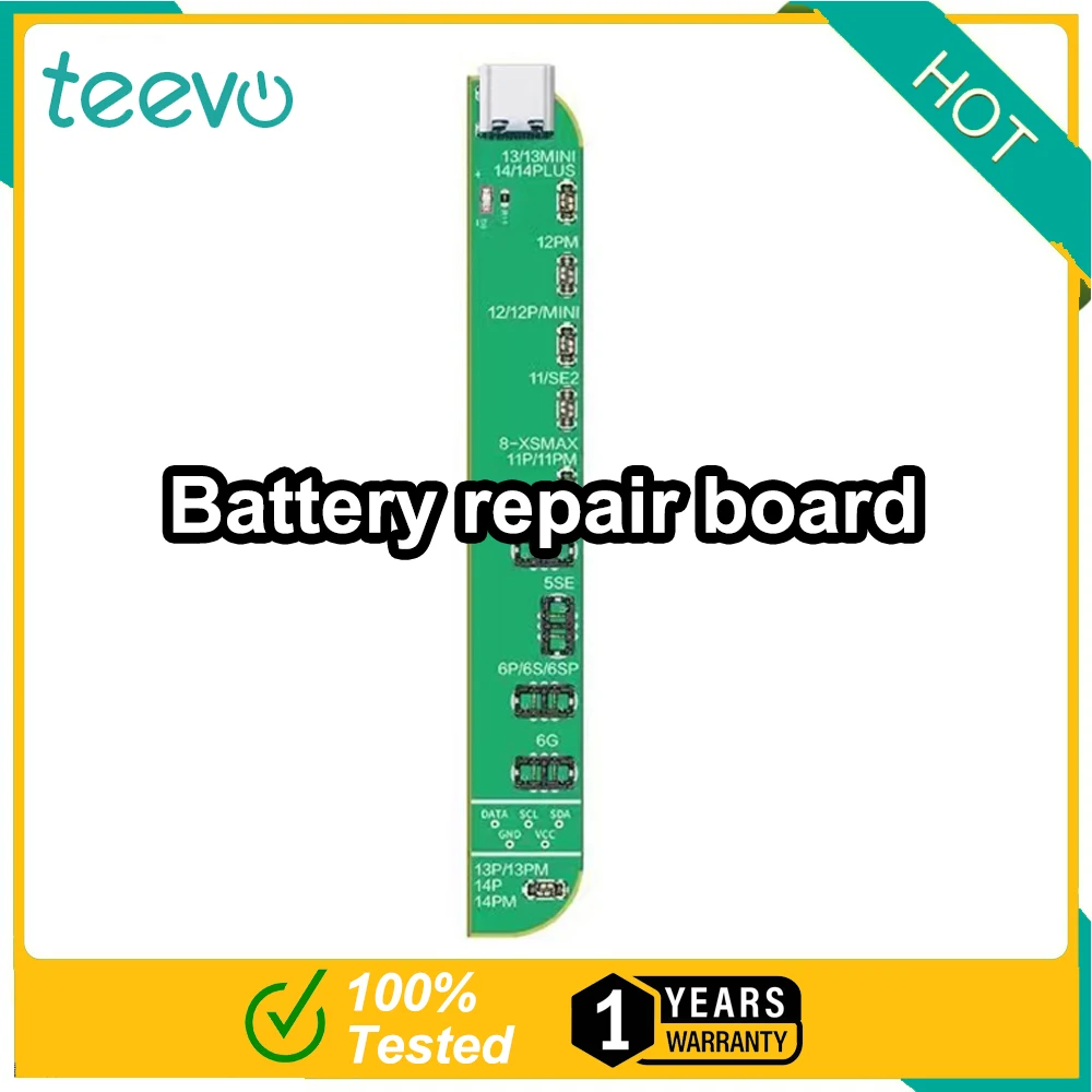 Teevo Battery repair board of JC V1SE/Battery Read&Write Remove Error Health Warning for iPhone 6-14 ProMax