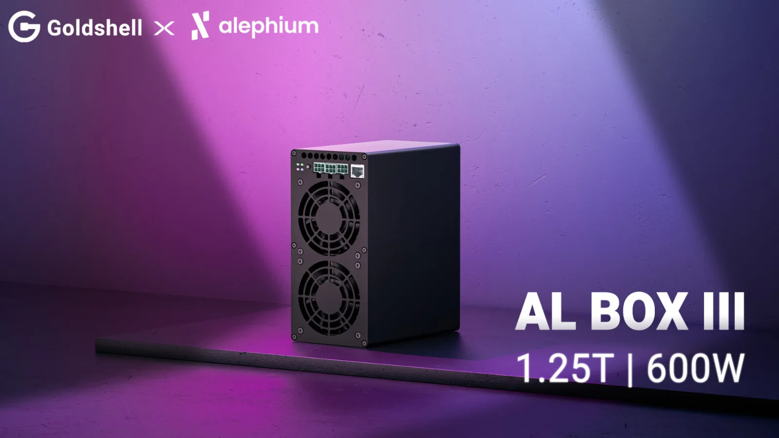 

AJ BUY 2 GET 1 FREE Goldshell AL BOX III miner ALPH hashrate 1.25TH/S 600W Blake3 Alephium NEW