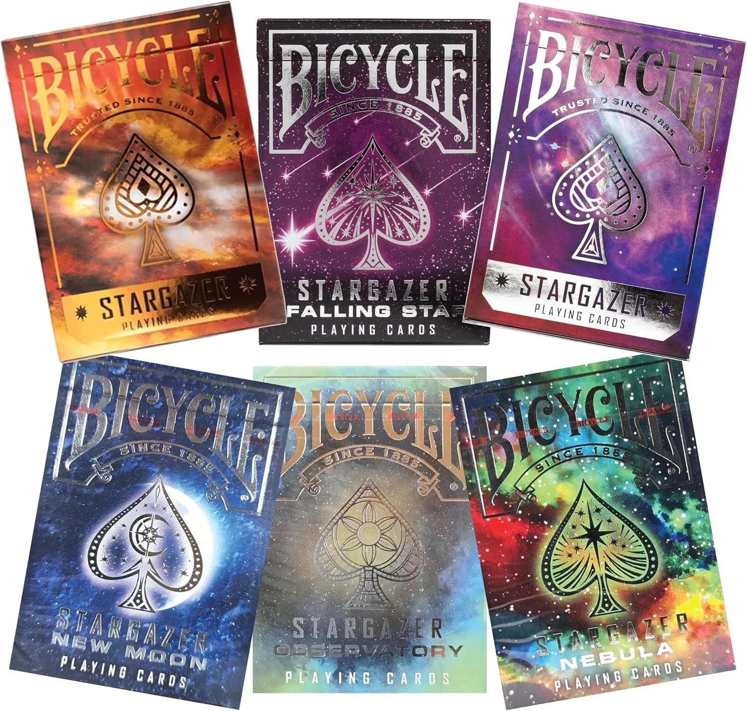 

Bicycle Paper Playing Stargazer Observatory Cards Rider Back Standard Decks Poker Cards Games for Easy Reading, Family Card Game