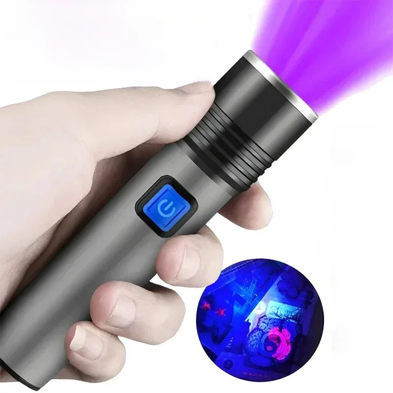 AliExpress cycle zone 395nm UV Flashlight Zoomable Blacklight USB Rechargeable UV Light Ultraviolet Flashlight for Pet