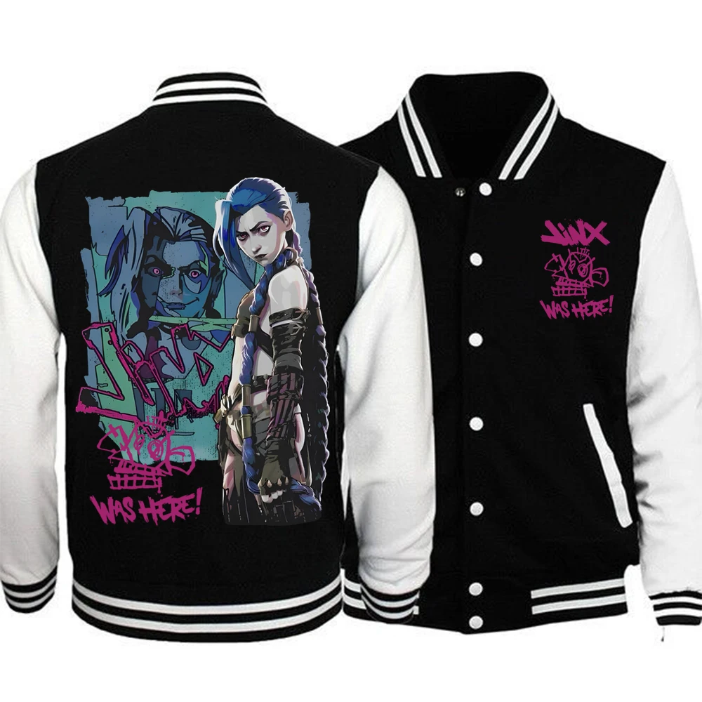 2024 Arcane-Jinx Hoodie Baseball Jacket Women Men Baseball Uniform Jackets Man Clothes